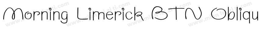 Morning Limerick BTN Oblique字体转换